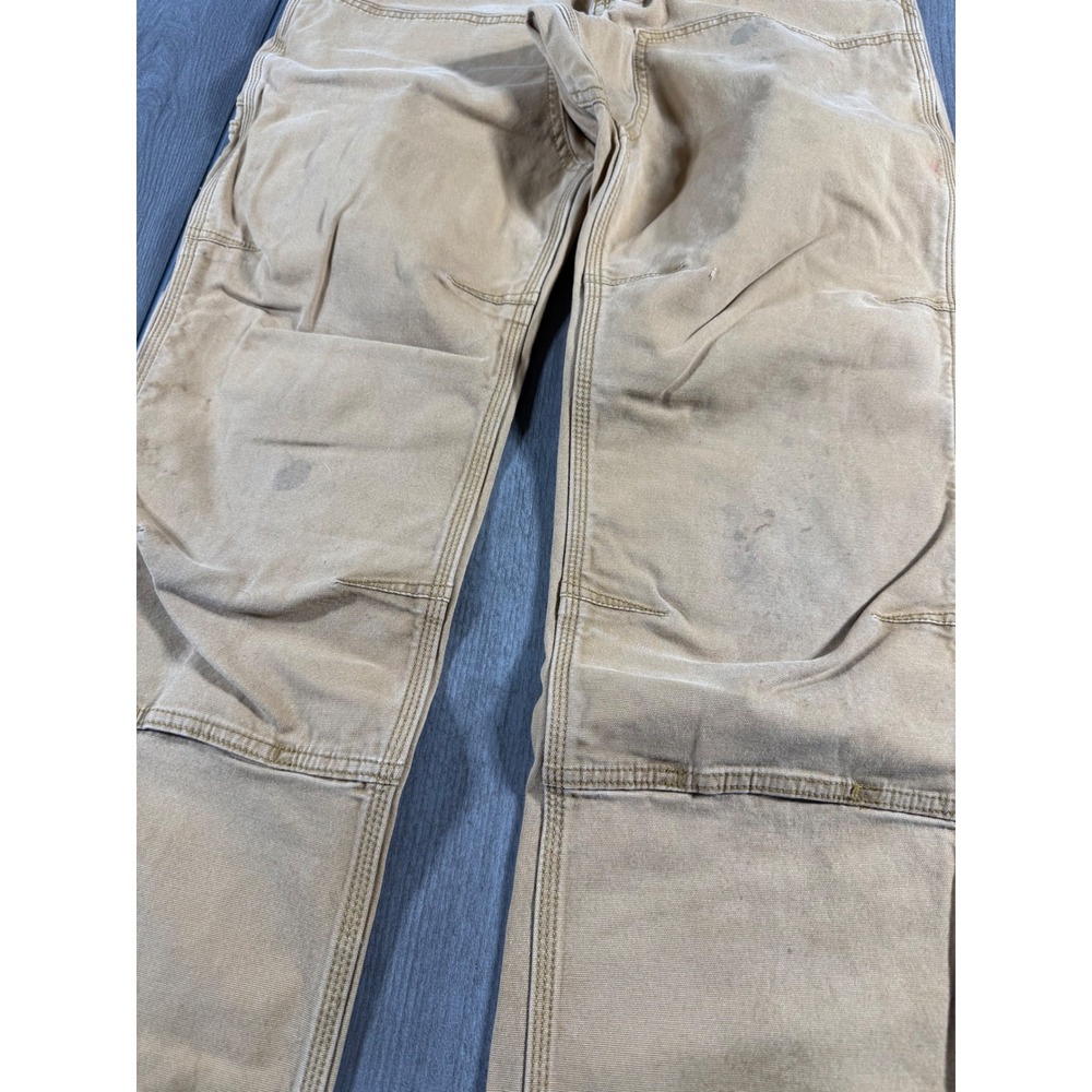 Carhartt Double Knee Work Pants 31x32 Tan Relaxed Fit Rugged Canvas Distressed - Picture 8 of 8